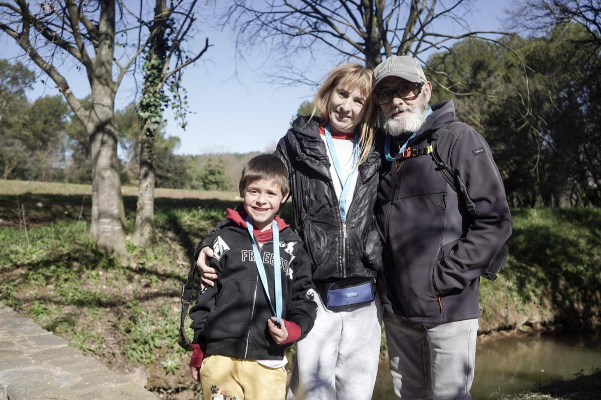 Roser Masachs, Manel Ruiz i Jaume Ruiz, en un tram del camí