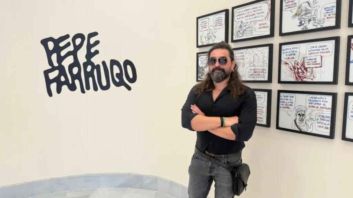 José Farruqo (Córdoba, 1974), durante una exposición en el Parlamento de Canarias.