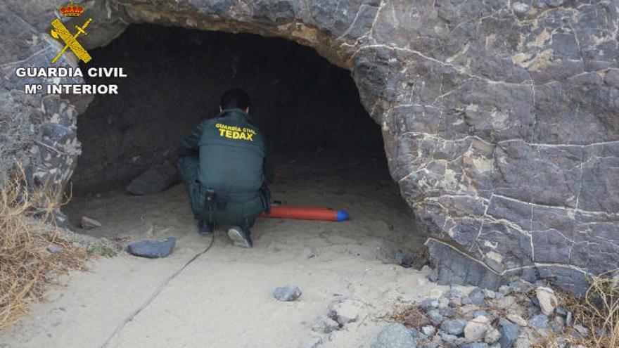 La Guardia Civil investiga el origen del artefacto de Papagayo