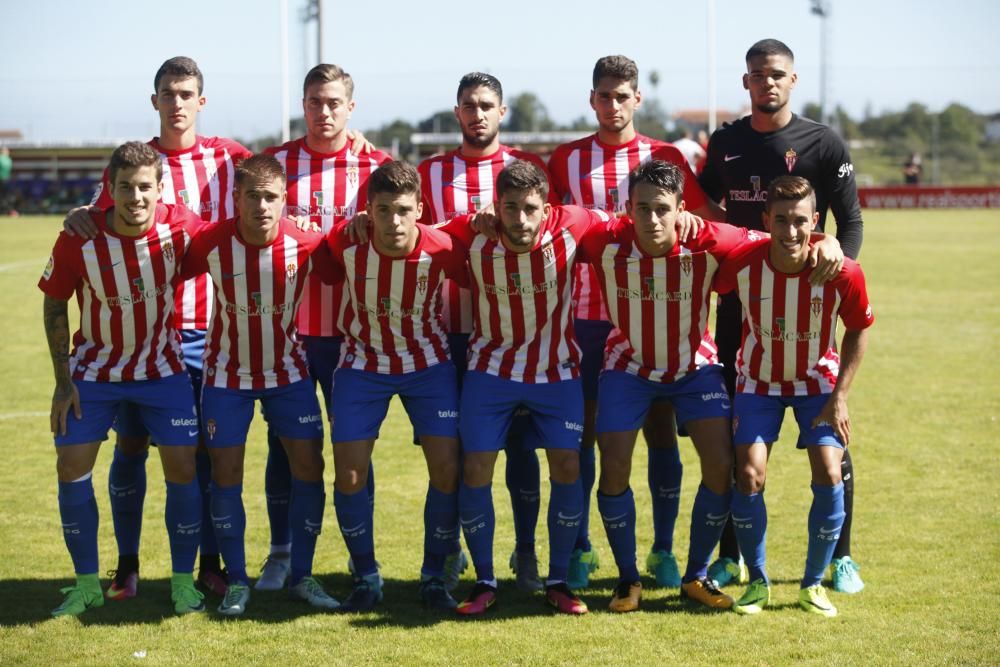 El partido entre el Sporting B y el Gernika, en imágenes