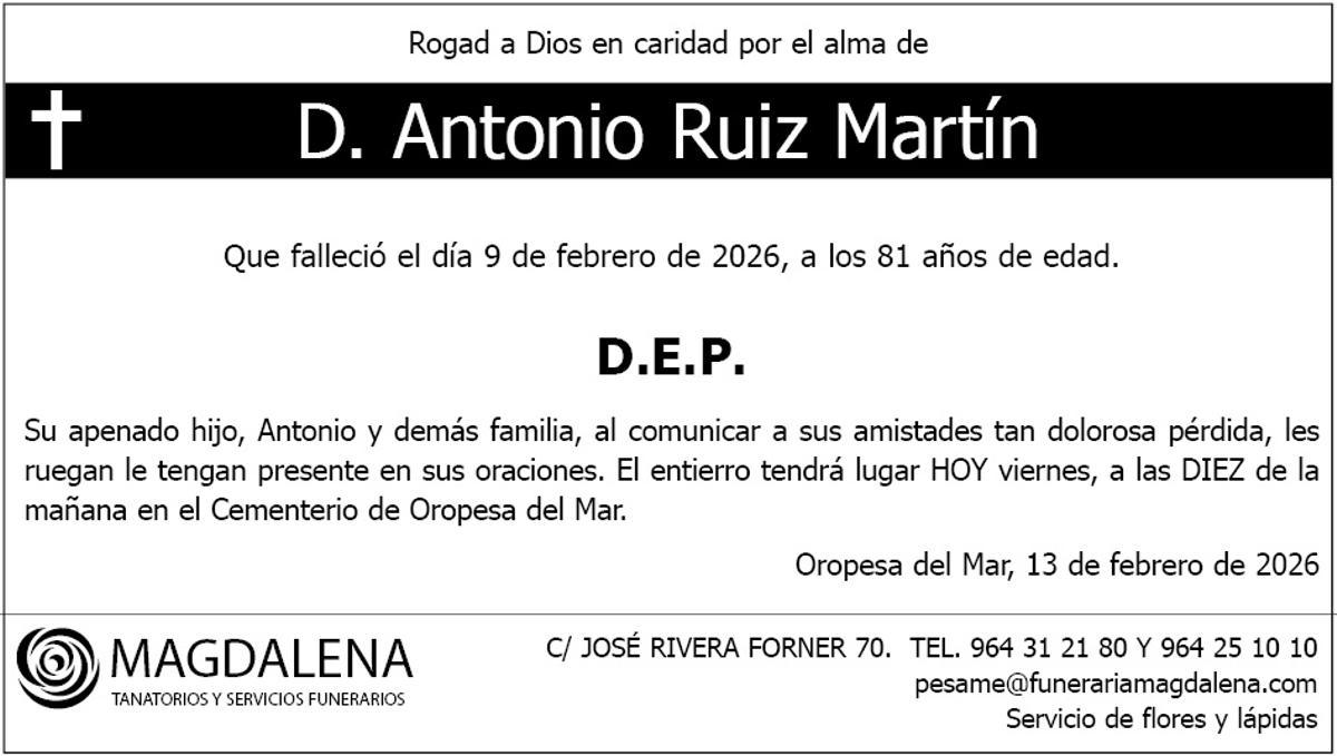 D. Antonio Ruiz Martín
