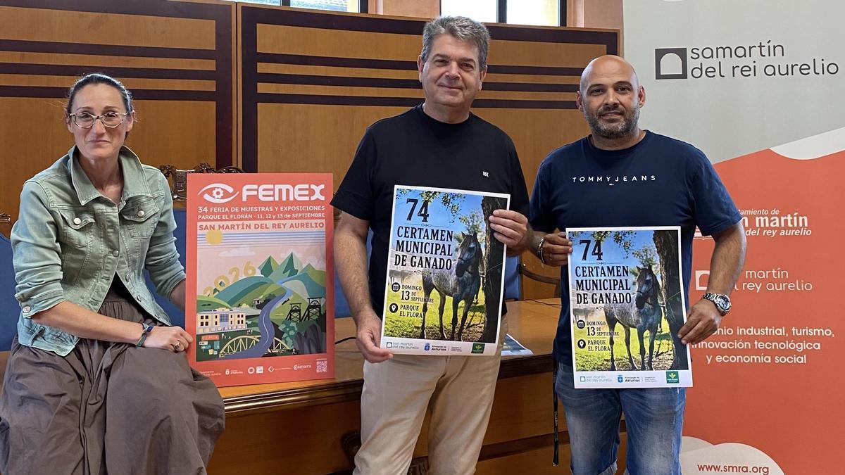 Cintia Ordóñez, José Ramón Martín Ardines y Jairo García, en la presentación de Femex.