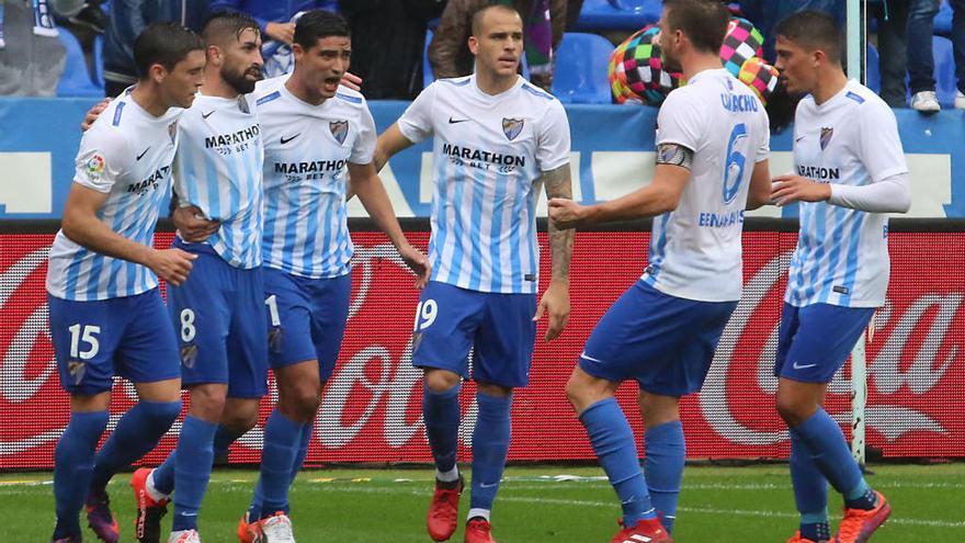 Victoria malaguista y felicidad en La Rosaleda.