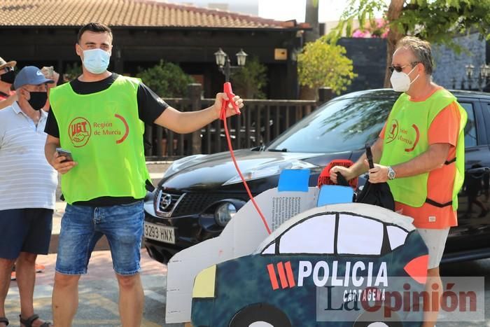 Protesta de policías en La Manga