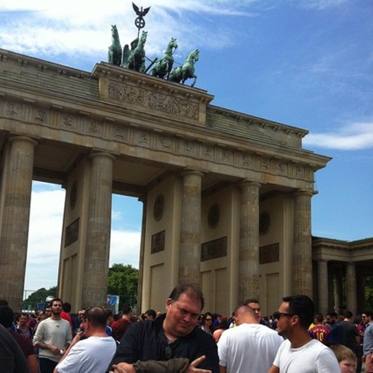 La porta de Brandenburg ha sigut un dels llocs històrics de Berlín que més s’han tenyit de blaugrana.