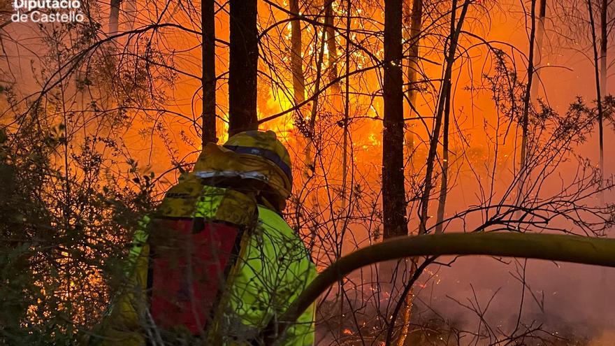 Incendio forestal en les Useres