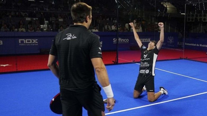 Belasteguín y Coello celebran tu triunfo en Madrid.