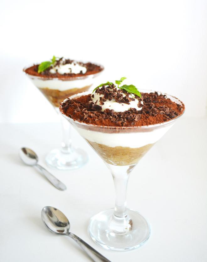 Tiramisú Martini postre light