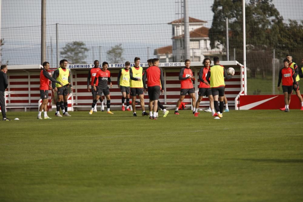 Entrenamiento del Sporting en Mareo.