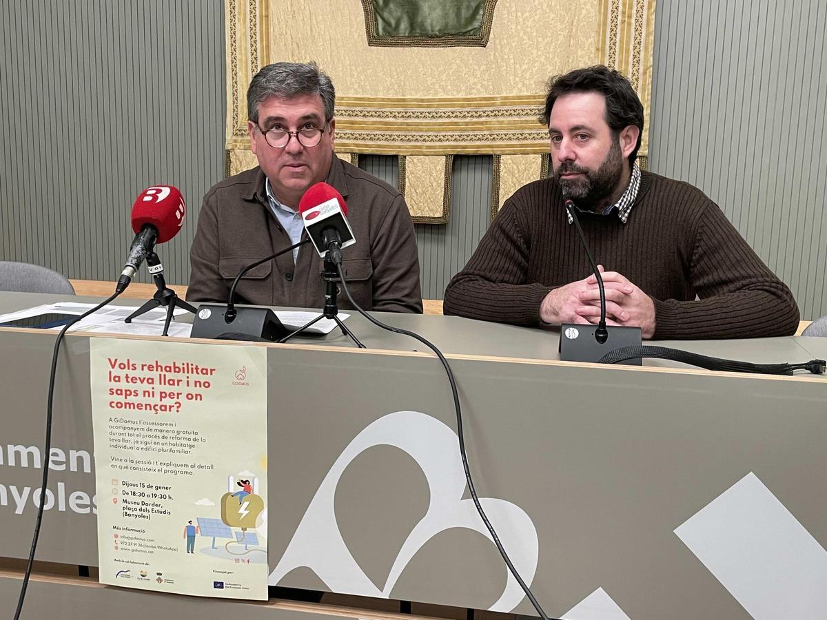 Albert Tubert, regidor de Polítiques Mediambientals i Manel Pretel, coordinador del programa GiDomus.