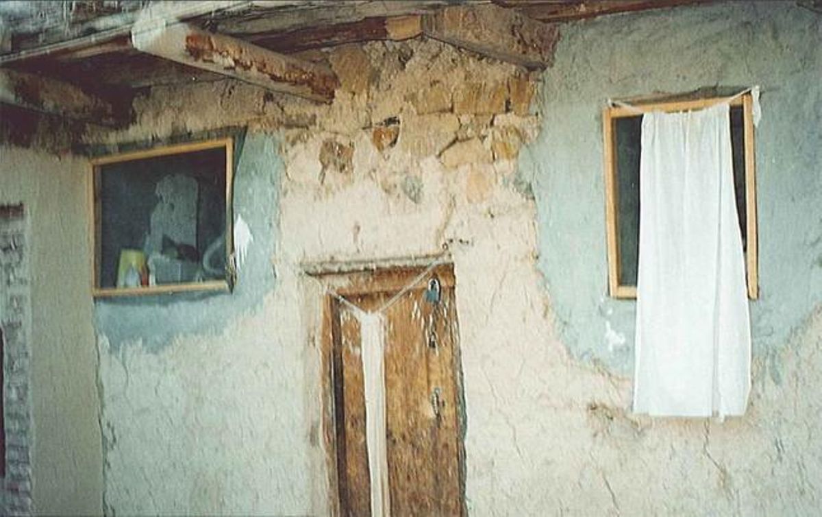 La façana de la cabanya de Bin Laden.