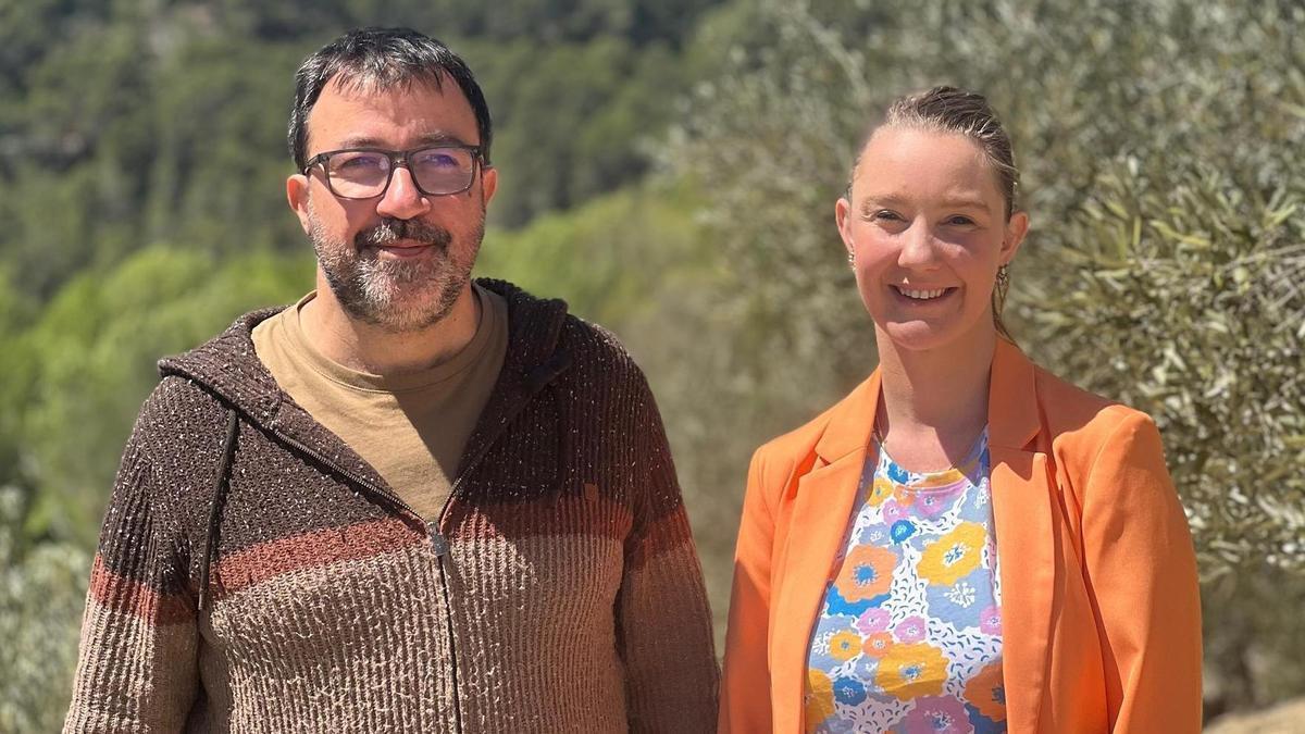 Los diputados provinciales de Compromís, David Guardiola y Maria Fajardo.