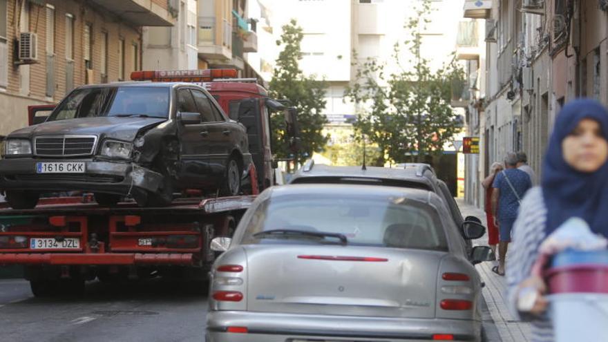 Uno de los vehículos implicados en el accidente.