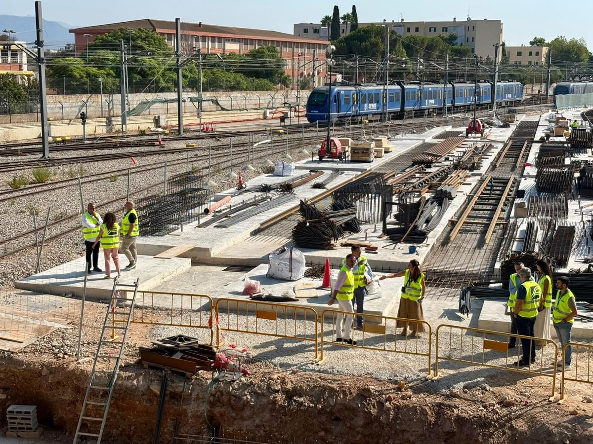 Una imagen de las obras que se llevan a cabo en Son Rullan.