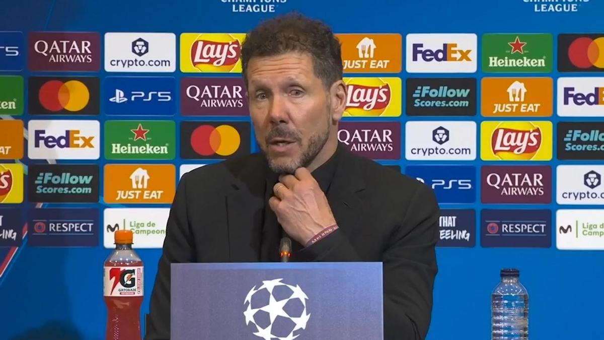 Simeone, sobre la polémica arbitral: "Es sentido común del juego"