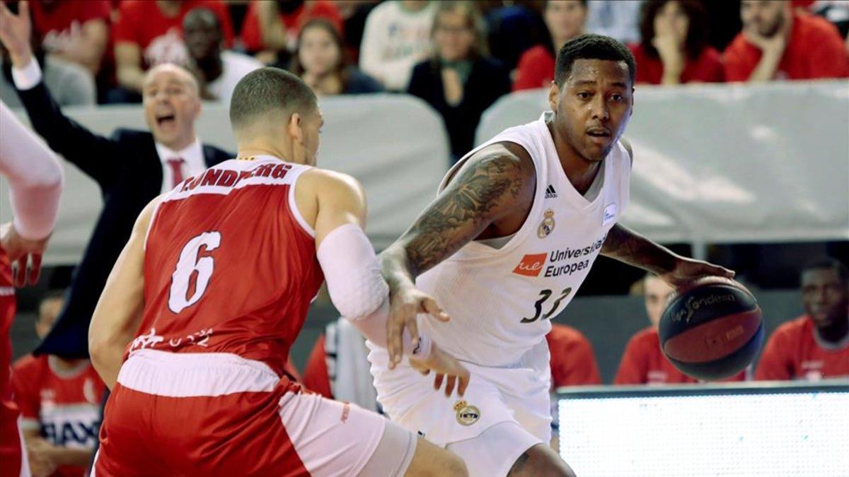 Thompkins, en un partido de esta temporada con el Real Madrid.