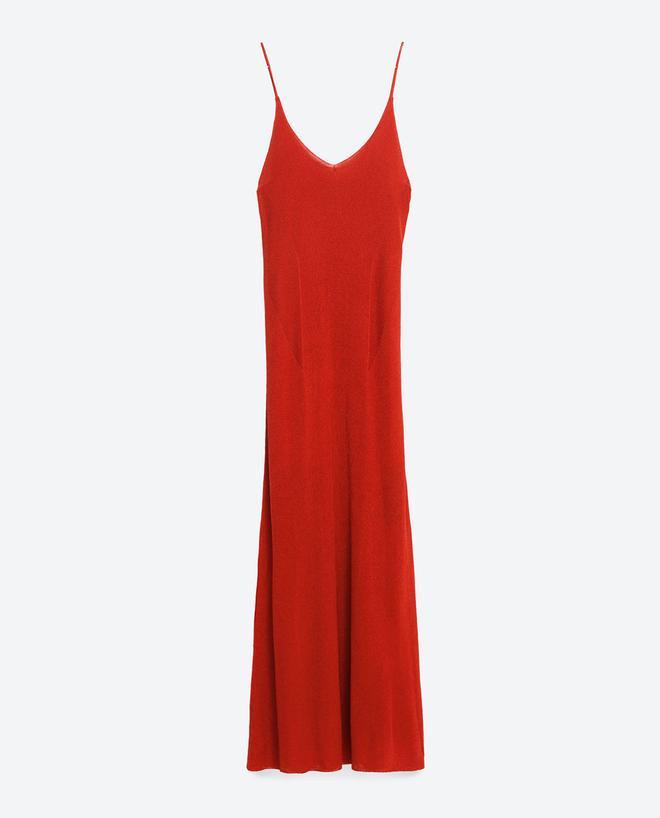 Vestido doble tirante, Zara