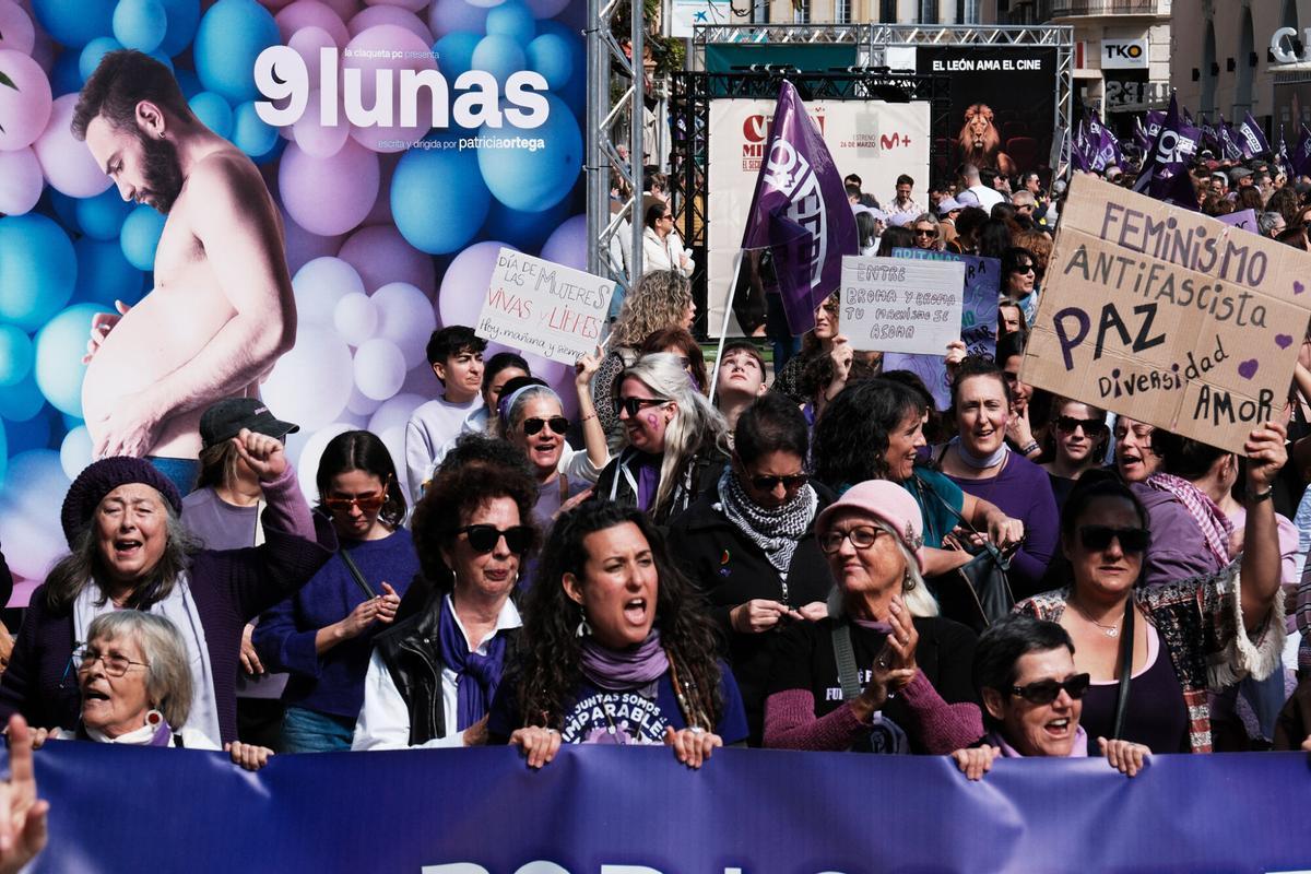 Manifestación por la celebración del 8M.