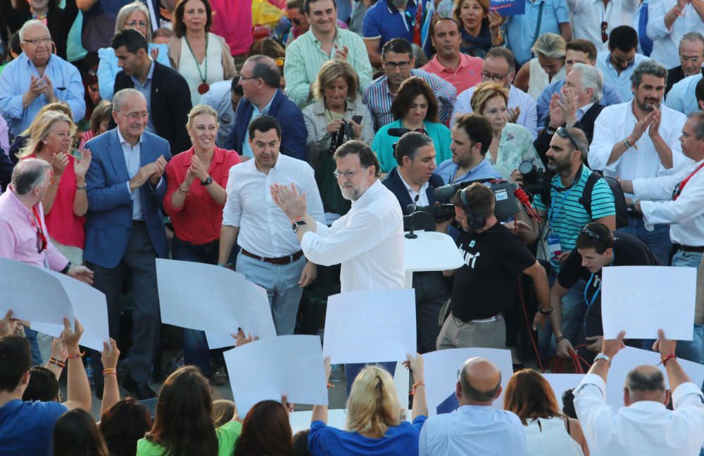 El presidente en funciones encabezó el acto del Partido Popular en el inicio de la última semana de campaña