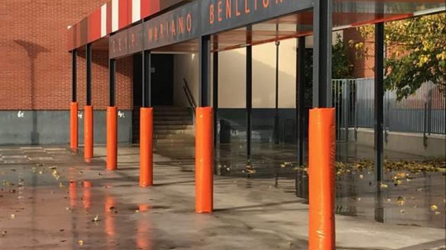 Estructura colocada en el nuevo Mariano Benlliure de Aldaia.