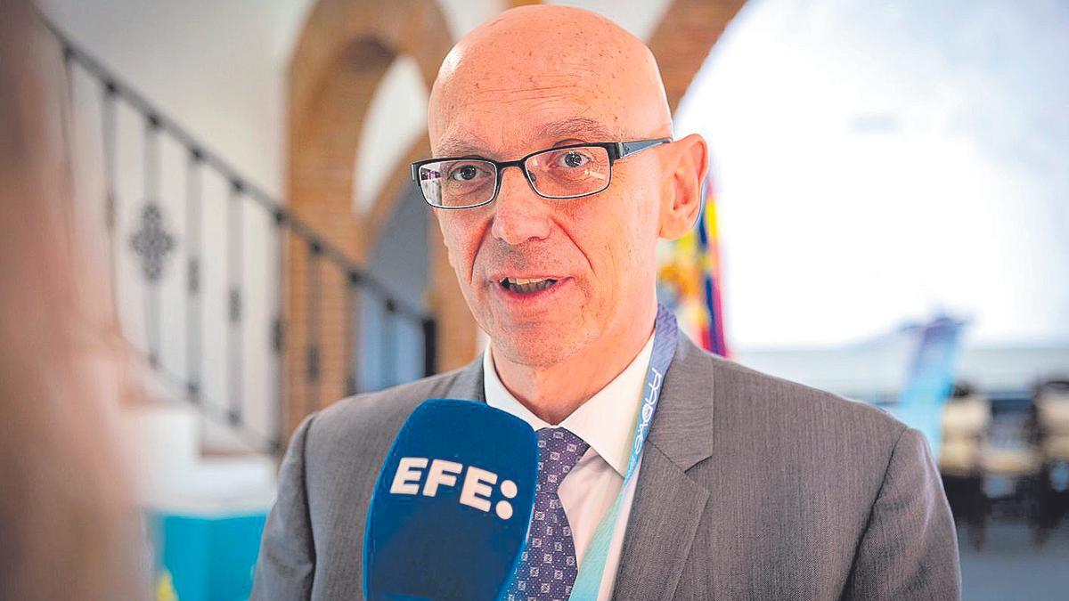 Ramón Jiménez, director ejecutivo de Extremadura New Energies, este miércoles en el foro de Mérida.
