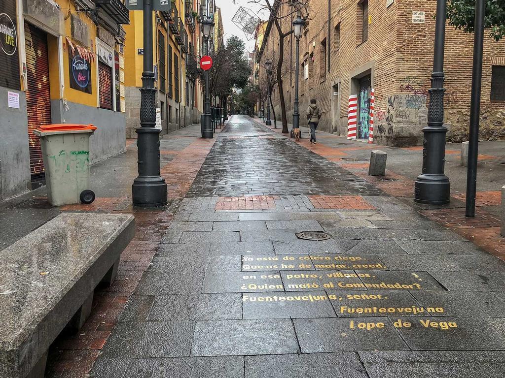 Calle del Barrio de la Letras en Madrid