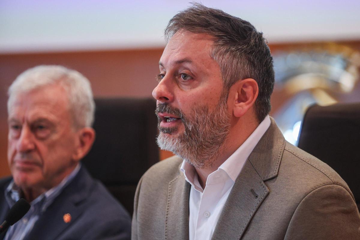 El sociólogo Thomas Ubrich en la presentación del Informe Foessa de Cáritas Ibiza