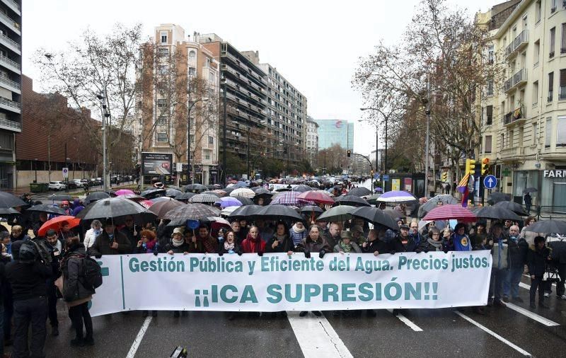 Manifestación contra el ICA en Zaragoza