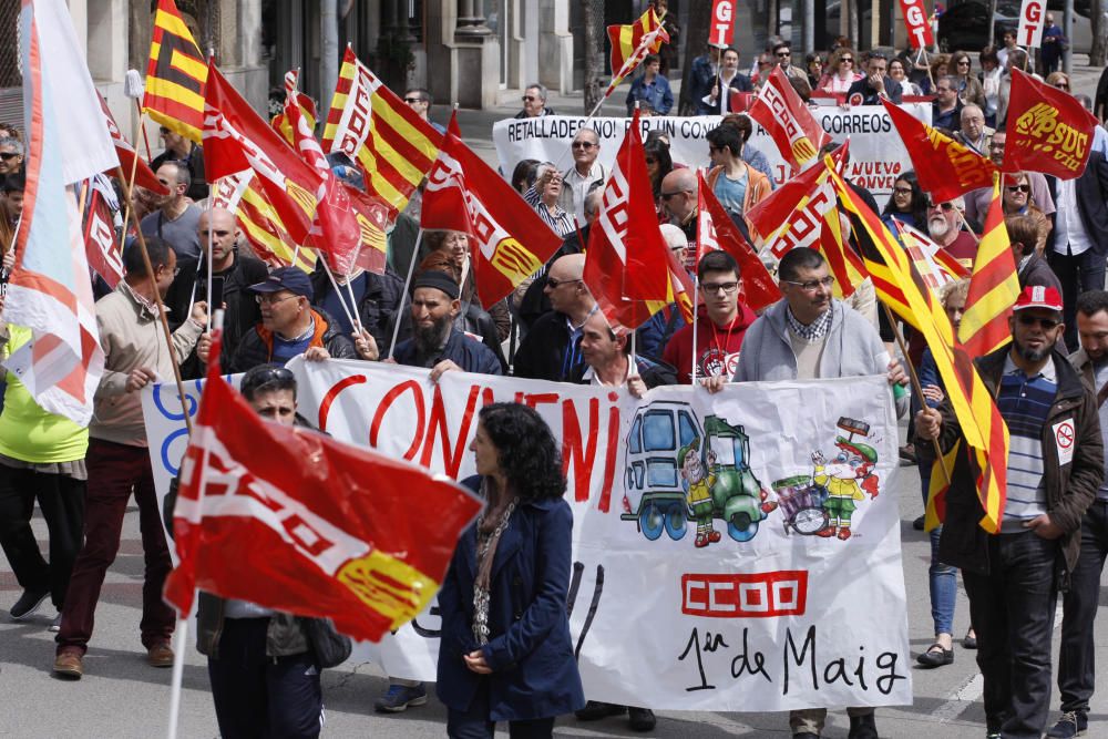 Manifestació del primer de maig a Girona