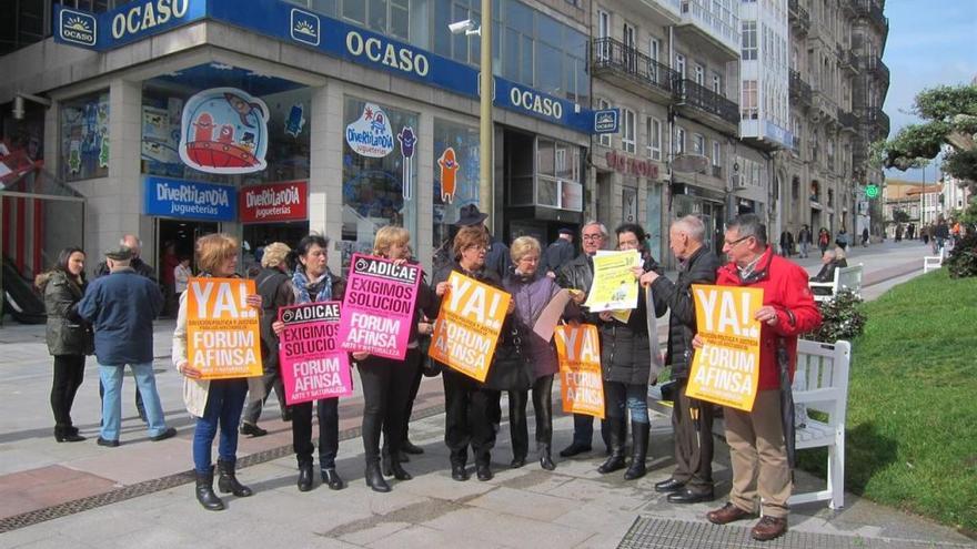 Protesta de afectados de Afinsa en Vigo