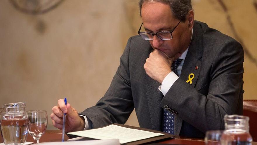 Quim Torra, durant el consell de Govern d&#039;aquest dimarts