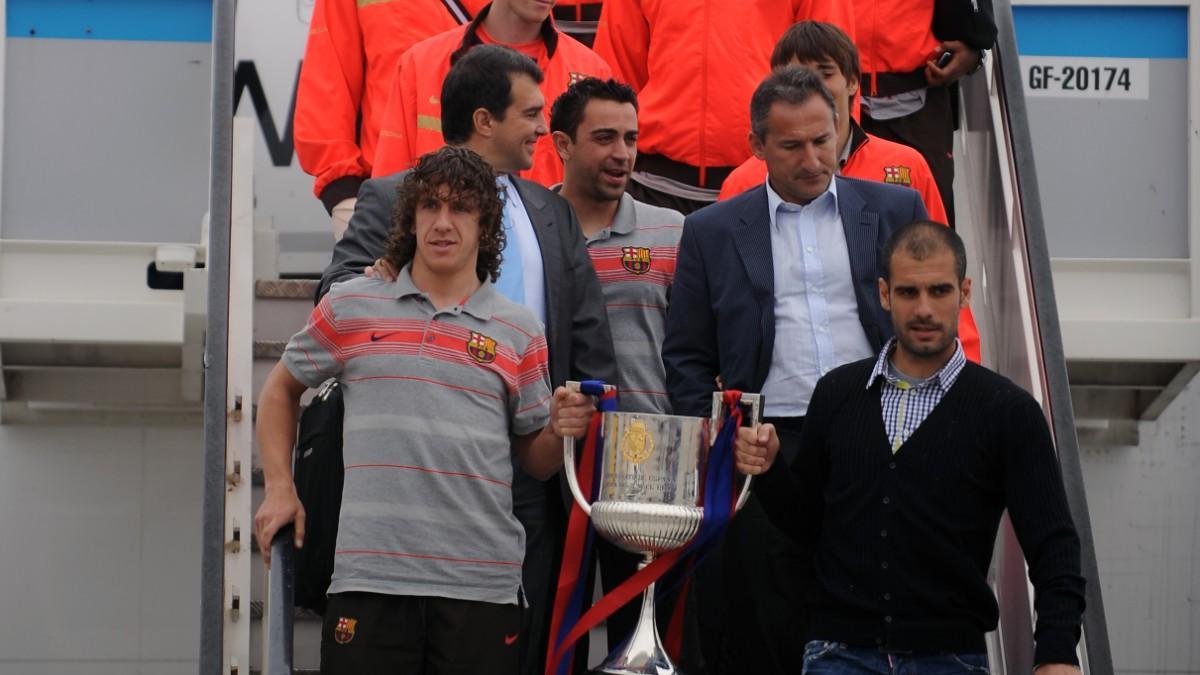 Guardiola y Puyol celebraron numerosos títulos
