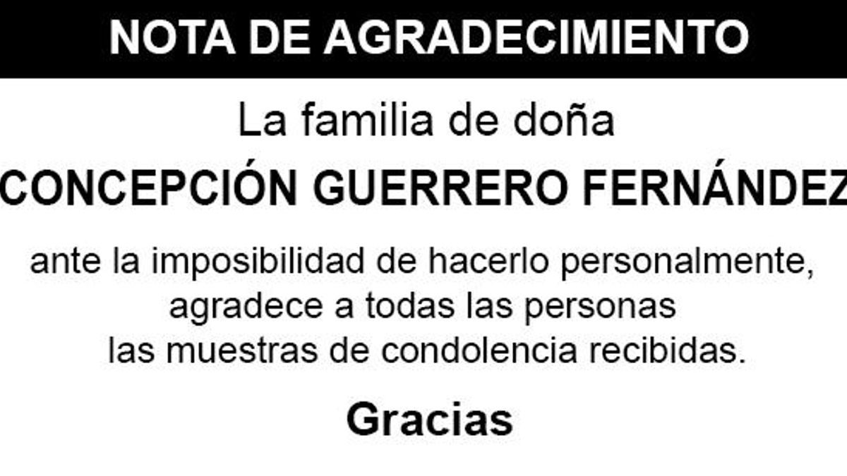 Nota Concepción Guerrero Fernández