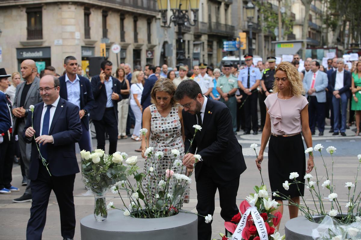 Homenaje a las víctimas del atentado del 17-A, en Barcelona