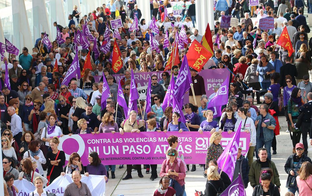 Manifestación contra la violencia de género en Málaga