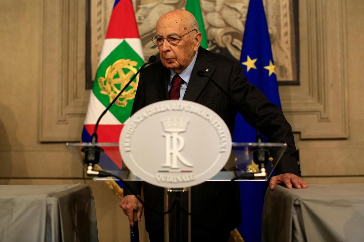El expresidente italiano Giorgio Napolitano, en una imagen de abril de 2018. El expresidente italiano Giorgio Napolitano, en una imagen de abril de 2018.