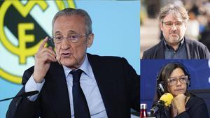 Florentino Pérez, Jordi Évole y Àngels Barceló