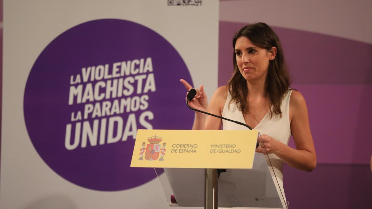 La ministra de Igualdad, Irene Montero.