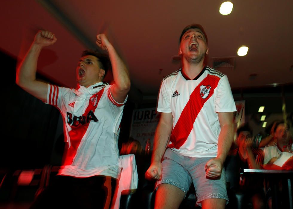 La afición de River celebra su victoria