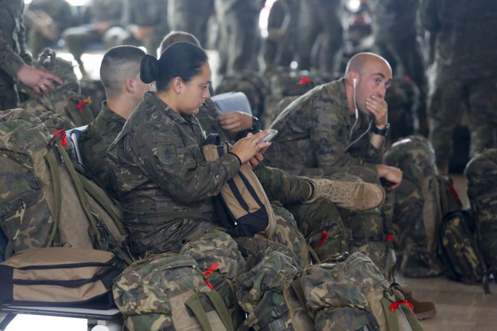 Salida de militares asturianos para Polonia