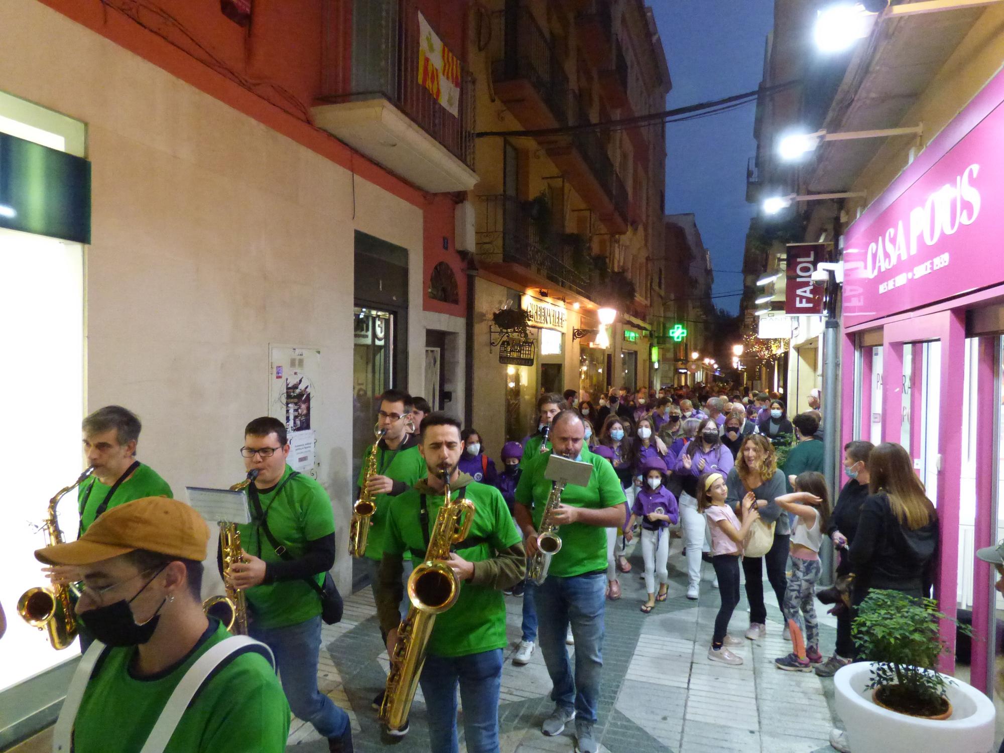 La Colla Castellera de Figueres torna a la plaça de l’Ajuntament després d’un any i mig