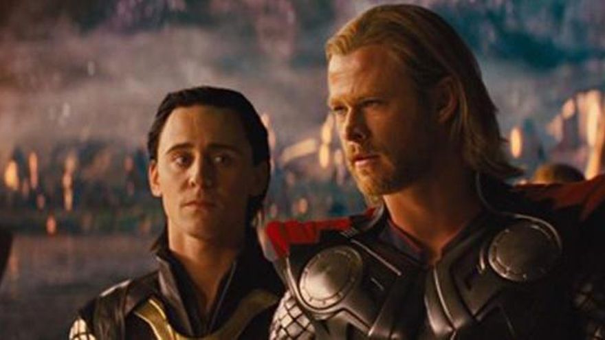 Els actors Tom Hiddleston i Chris Hemsworth