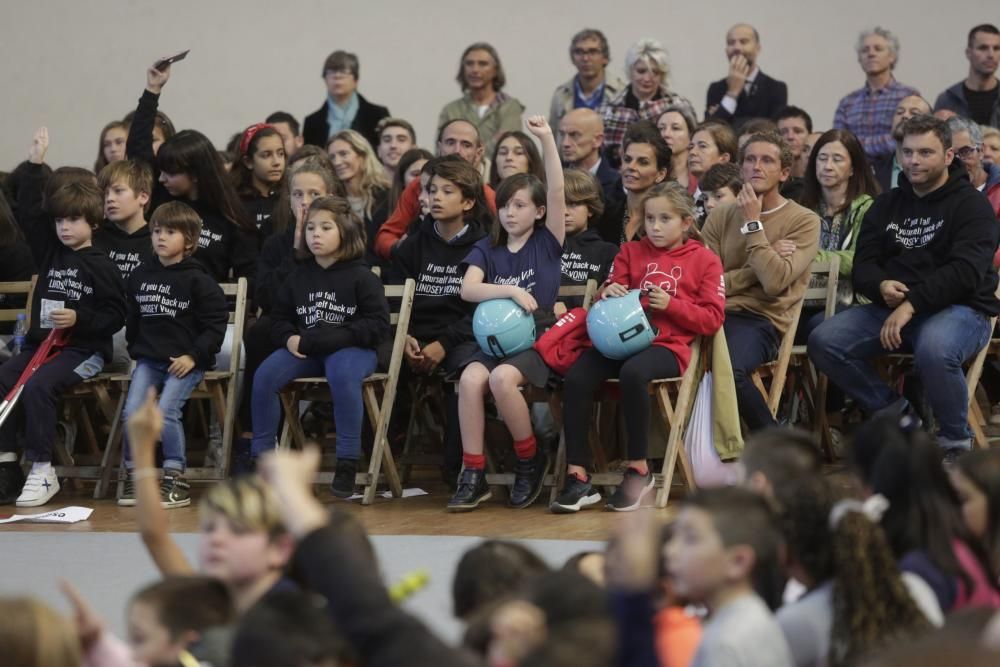 Premios Princesa de Asturias: Encuentro de Lindsey Vonn con estudiantes en Avilés