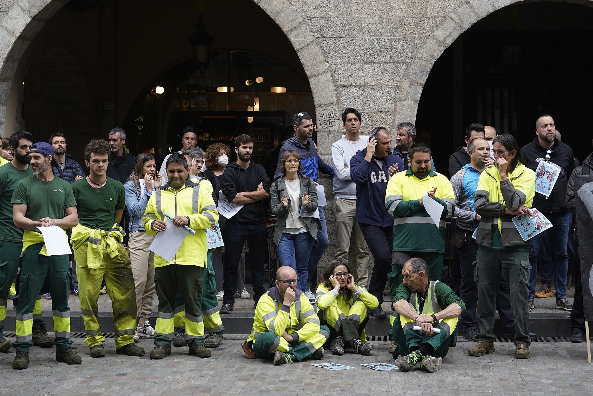 Nova protesta dels treballadors municipals de Girona