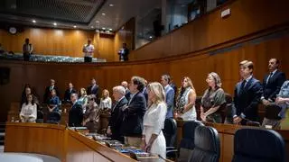Las Cortes de Aragón guardan un minuto de silencio en memoria de Arturo Aliaga y los bomberos fallecidos este verano