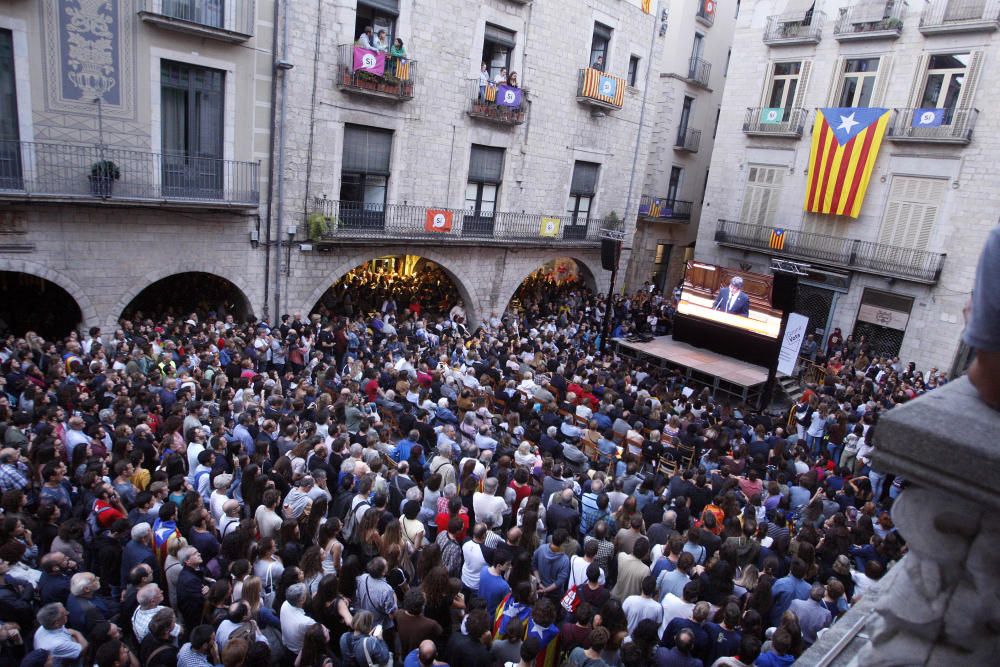 Les reaccions al discurs de Puigdemont a la Plaça del Vi