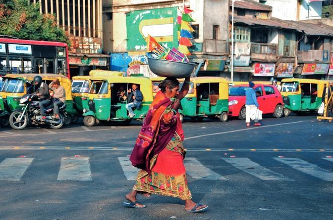 Calles de Ahmedabad, Gujarat, India