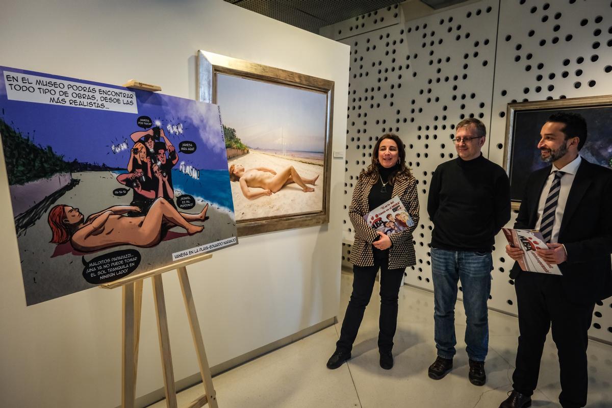 'Vanesa en la playa', de Eduardo Naranjo, esta vez perseguida por paparazzi.