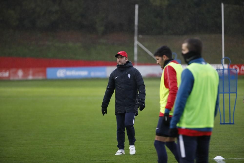 Entrenamiento del Sporting en Mareo.