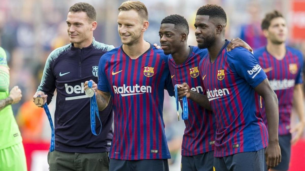 Vermaelen, Rakitic, Dembélé y Umtiti